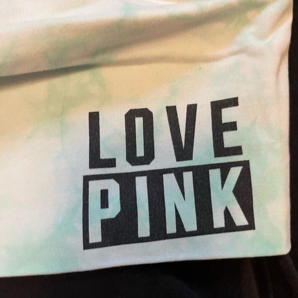 Pink Victoria's Secret Flare Fold over Yoga Leggings - Picture 2 of 4